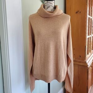Banana Republic Wool Blend Turtleneck Sleveless Cape Sweater NWT